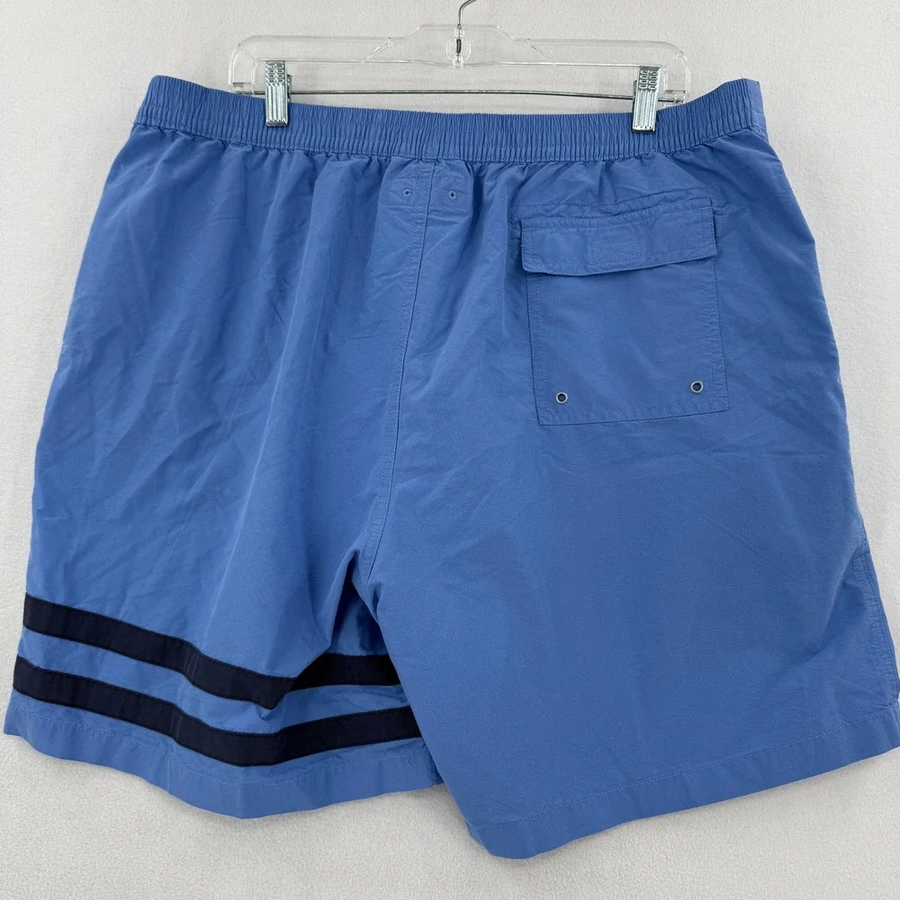 Brooks Brothers 346  Swim Trunks Mens XL Blue Stripe 7